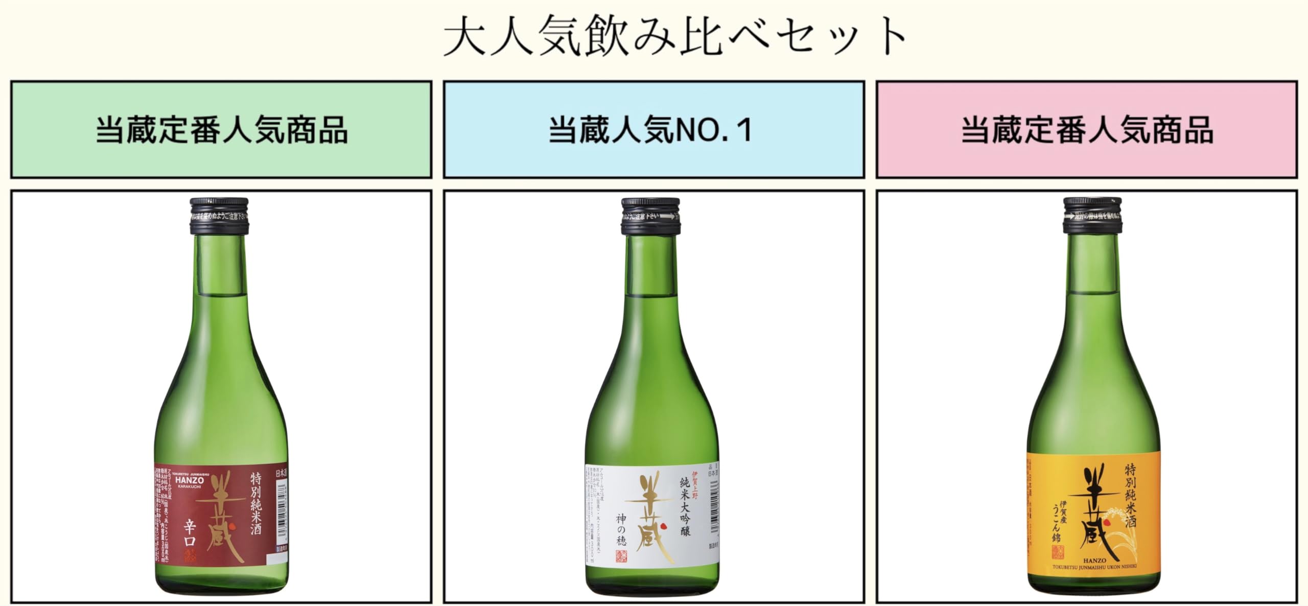 Amazon.co.jp: 【 三重県 大田酒造 】半蔵 日本酒 飲み比べセット 人気
